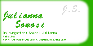 julianna somosi business card